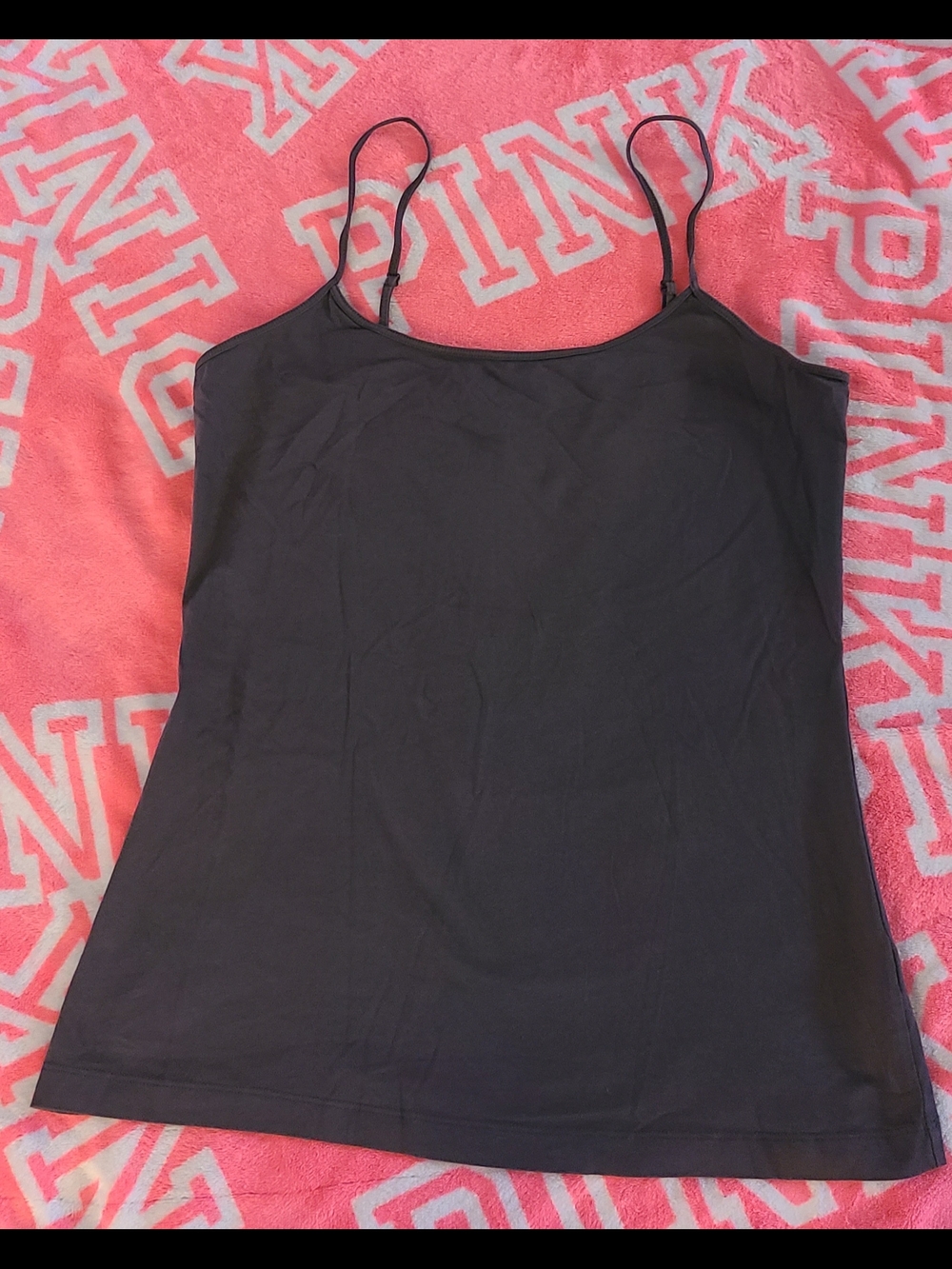 14th & Union Dark Gray Size Large Spaghetti-Strap Cami